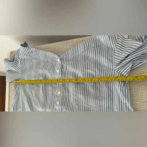 Free People March to the Beat Off the Shoulder Striped Top Bell Sleeves Sz XS - Picture 9 of 9